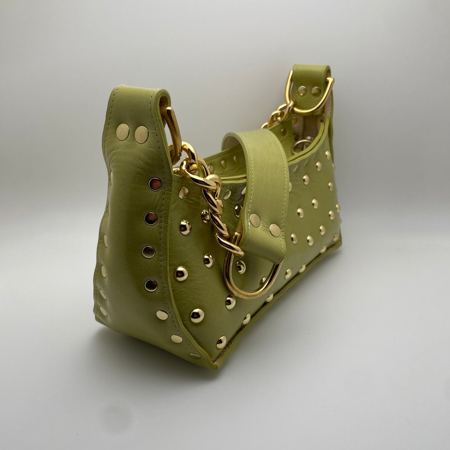 The Margaret in Chartreuse Green with Domes