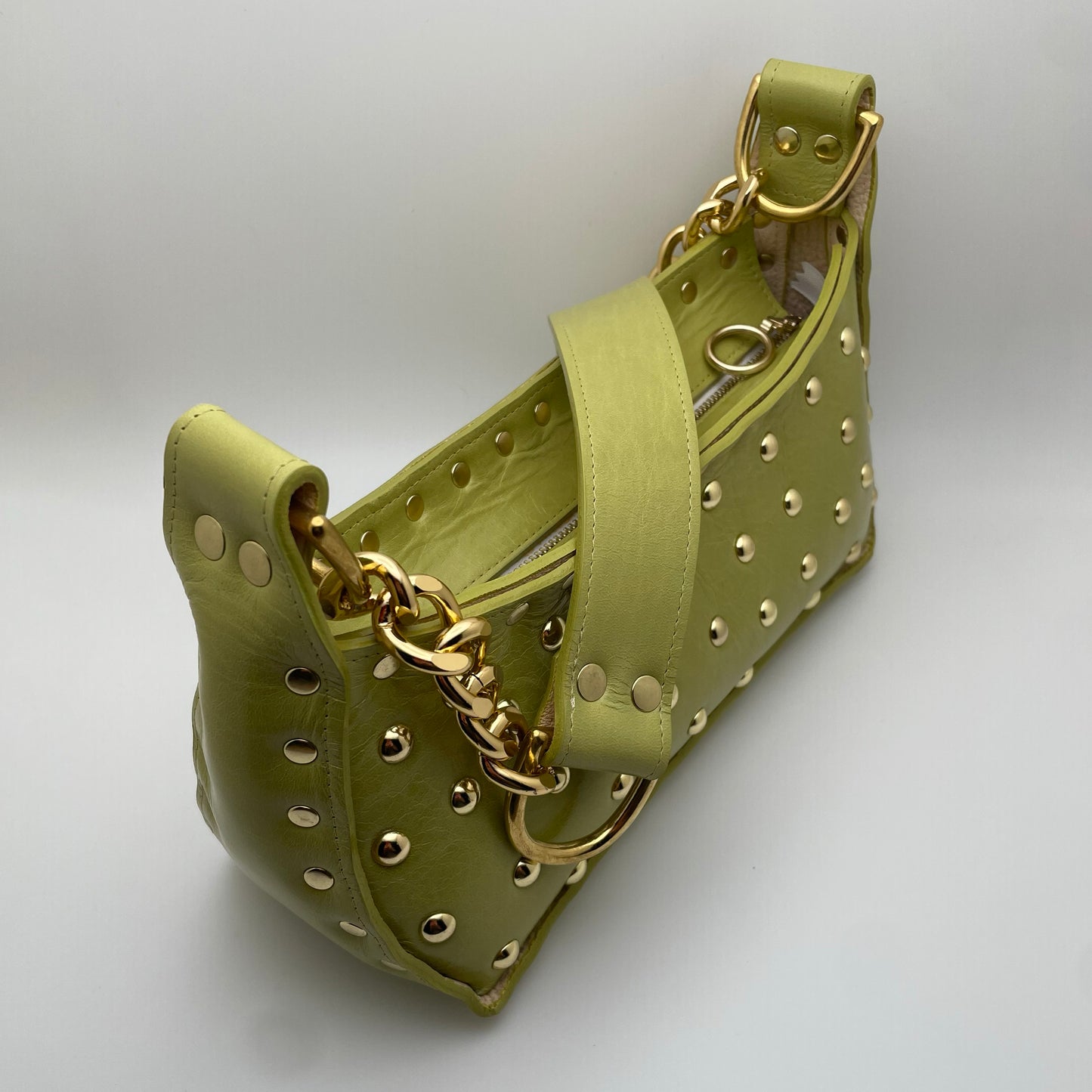 The Margaret in Chartreuse Green with Domes