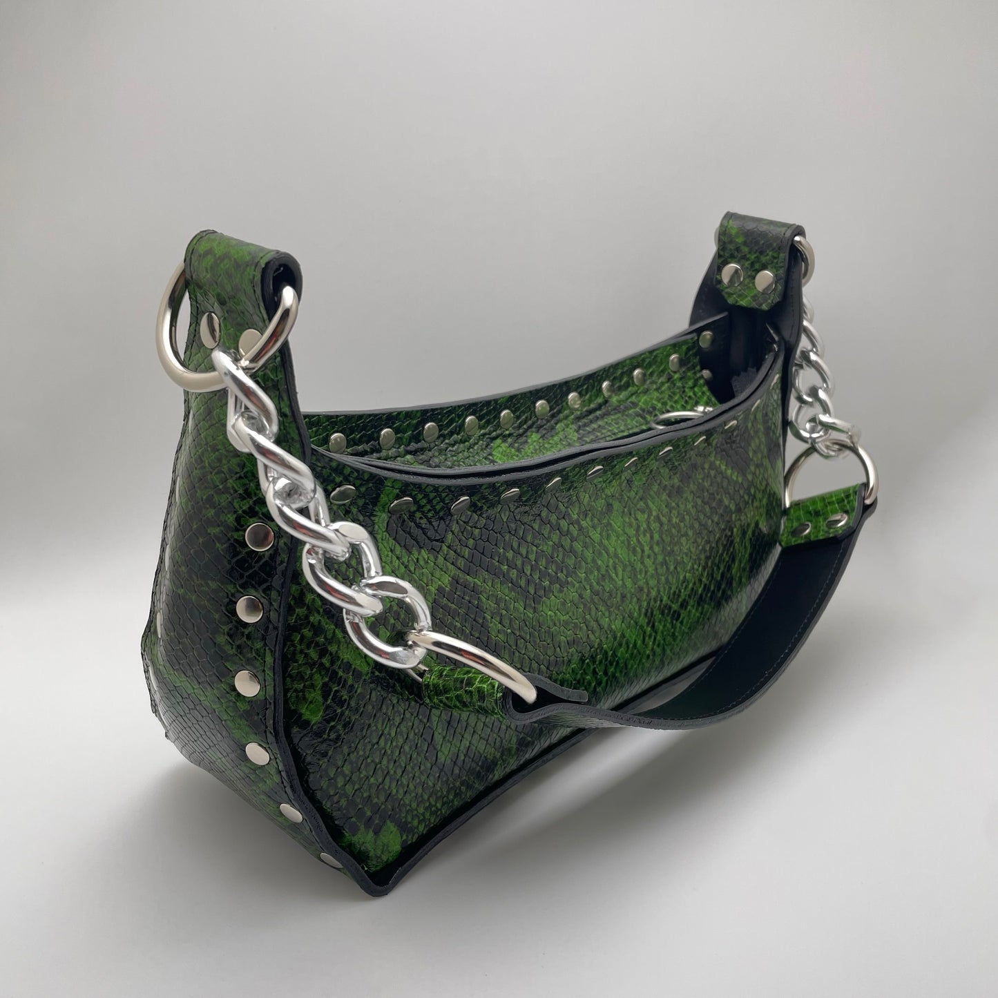 The Margaret Bag Green Python