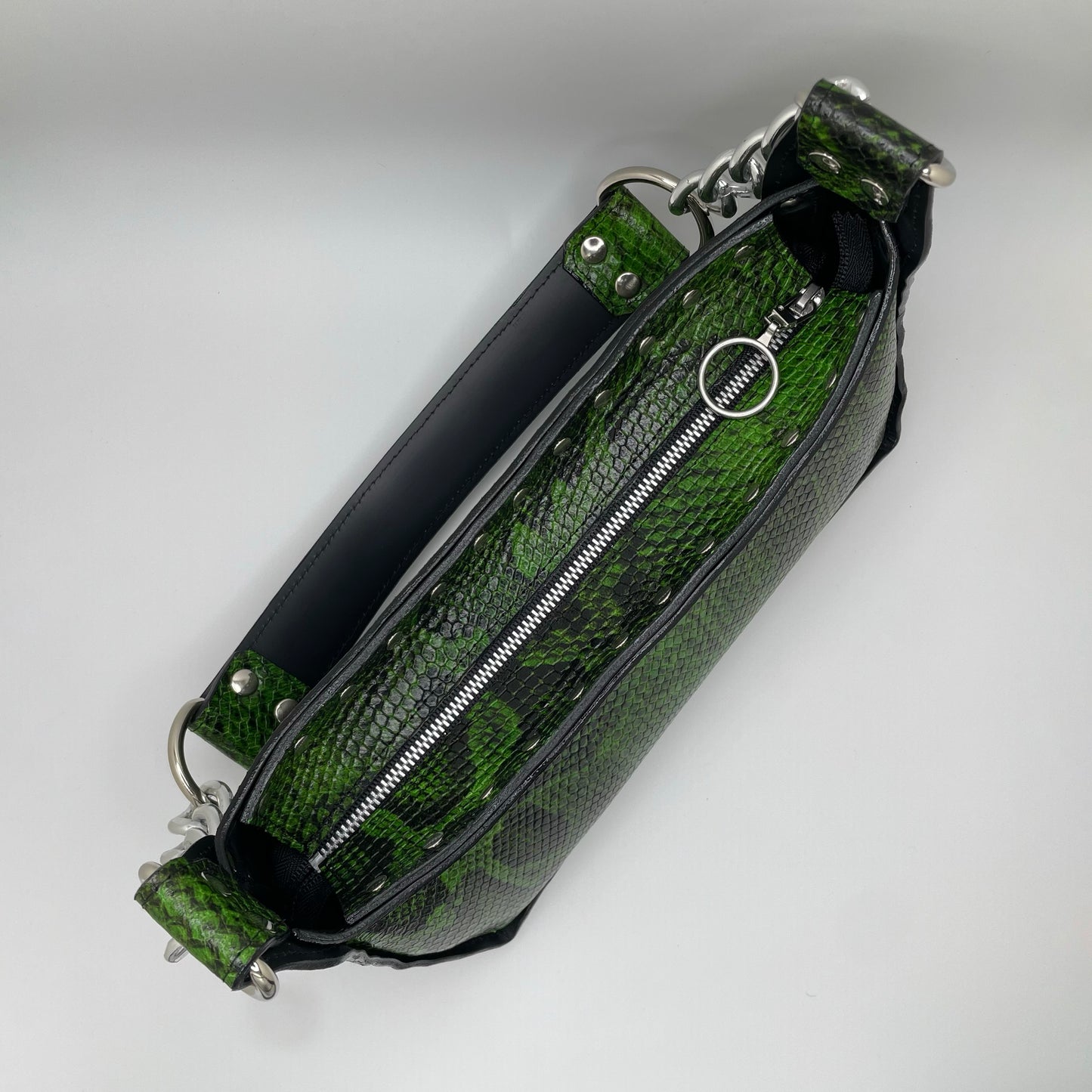 The Margaret Bag Green Python