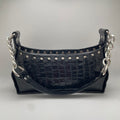The Margaret Bag Black Croc