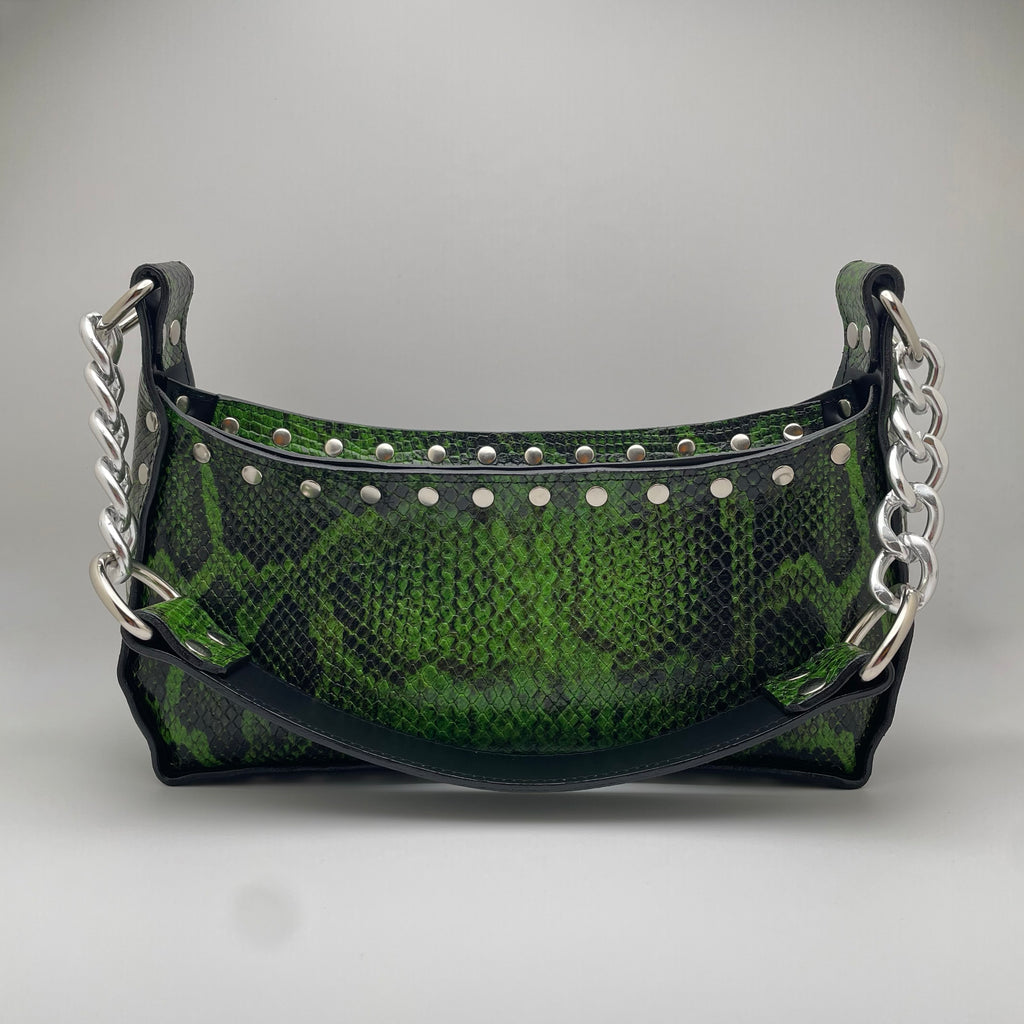 The Margaret Bag Green Python